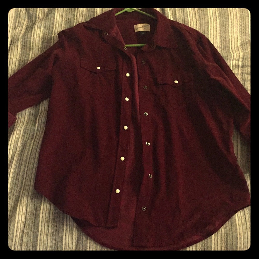 Button up maroon jacket